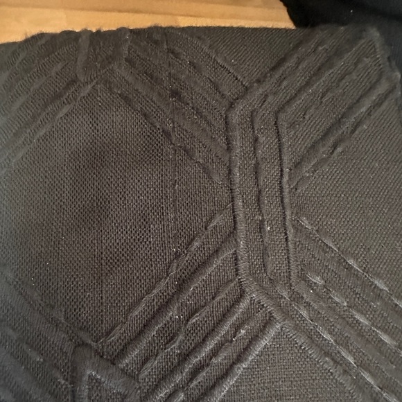 Everhome Embroidered Diamond Wave Balck Blackout Wall Art Curtains NWT - Picture 7 of 7